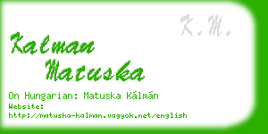 kalman matuska business card